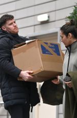 KAREN HAUER and Simon Davidson Leaves Their Hotel in Manchester 02/04/2024