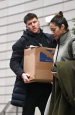 KAREN HAUER and Simon Davidson Leaves Their Hotel in Manchester 02/04/2024