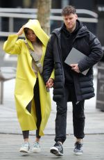 KAREN HAUER and Simon Davidson Out in Leeds Town Centre 02/02/2024
