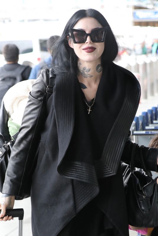 KAT VON D Arrives at LAX Airport in Los Angeles 02/01/2024