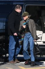 KATE CAPSHAW Catches a Helicopter Flight Out of New York 02/25/2024