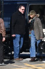 KATE CAPSHAW Catches a Helicopter Flight Out of New York 02/25/2024