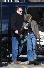 KATE CAPSHAW Catches a Helicopter Flight Out of New York 02/25/2024