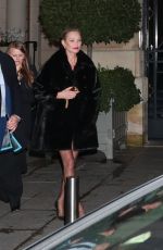 KATE MOSS Heading to YSL Show at Paris Fashion Week 02/27/2024