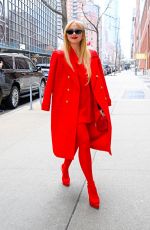 KATHRYN NEWTON All in Red Out in New York 02/01/2024