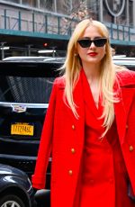 KATHRYN NEWTON All in Red Out in New York 02/01/2024