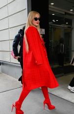 KATHRYN NEWTON All in Red Out in New York 02/01/2024