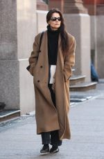 KATIE HOLMES Out and About in New York 02/09/2024
