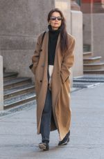 KATIE HOLMES Out and About in New York 02/09/2024