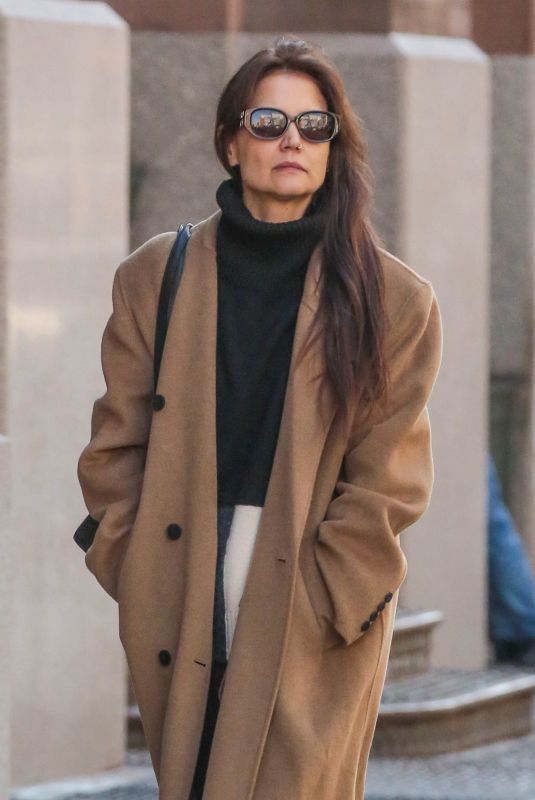 KATIE HOLMES Out and About in New York 02/09/2024
