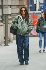 KATIE HOLMES Out and About in New York 02/27/2024