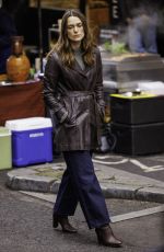 KEIRA KNIGHTLEY on the Set of Netflix Thriller Black Doves in London 02/04/2024