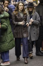 KEIRA KNIGHTLEY on the Set of Netflix Thriller Black Doves in London 02/04/2024
