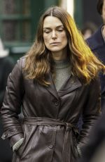 KEIRA KNIGHTLEY on the Set of Netflix Thriller Black Doves in London 02/04/2024