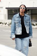 KELLY ROWLAND in Double Denim Out in New York 02/25/2024