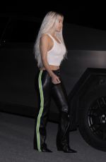 KIM KARDASHIAN Shows off New Hair Color in Beverly Hills 02/23/2024