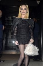 KIM PETRAS Arrives at Hugo Boss LFW Party at The Twenty Two Mayfair in London 02/17/2024