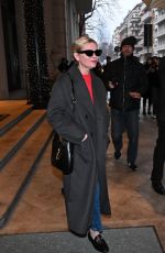 KIRSTEN DUNST Outside a Hotel in Milan 02/22/2024