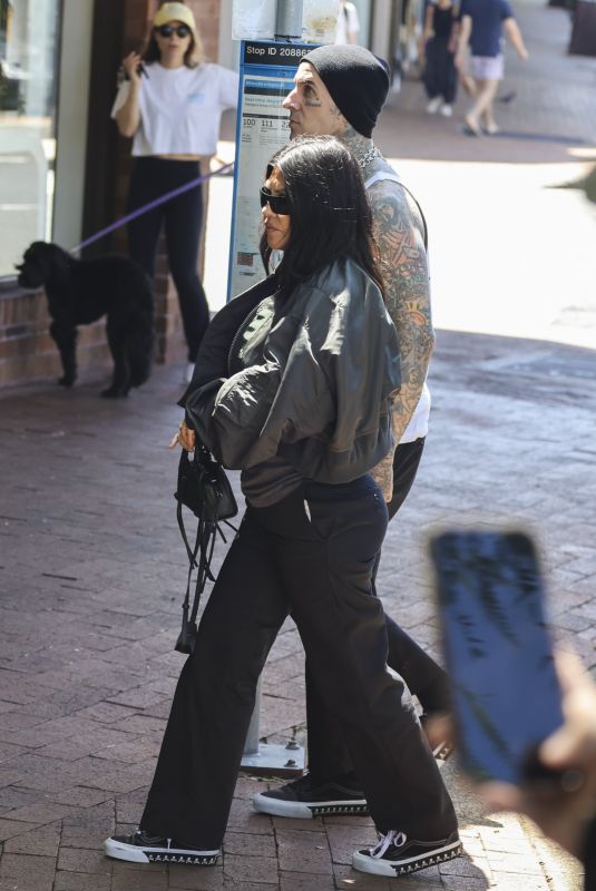 KOURTNEY KARDASHIAN and Travis Barker Out for Lunch in Mosman After a Visit to Sydney