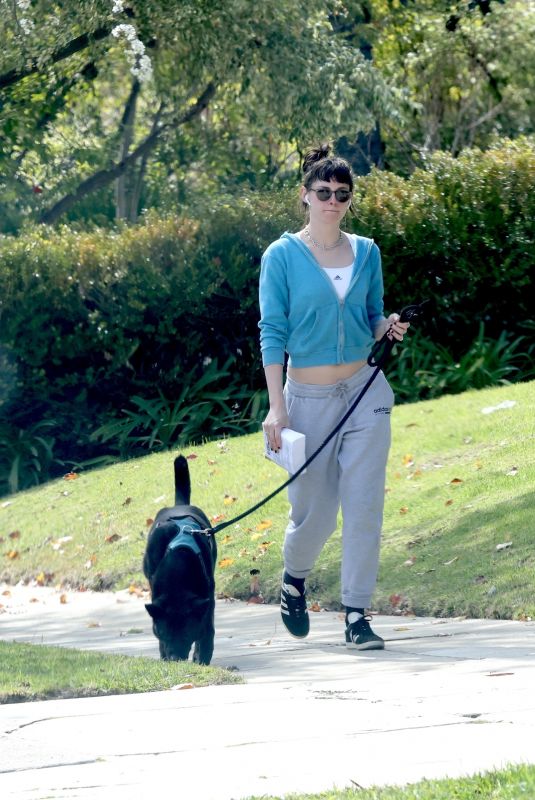 KRISTEN STEWART Out with Her Dog Cole in Los Angeles 02/13/2024