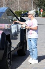 LADY GAGA Out in Her Sleek Tesla Cybertruck 02/15/2024