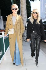 LAETICIA HALLYDAY Out for Lunch with a Friend at Cipriani in Los Angeles 02/15/2024