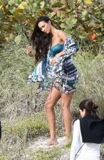 LAIS RIBEIRO in Bikinis at a Photoshoot on the Beach in Miami Beach 02/09/2024
