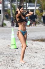 LAIS RIBEIRO in Bikinis at a Photoshoot on the Beach in Miami Beach 02/09/2024