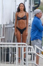 LAIS RIBEIRO in Bikinis at a Photoshoot on the Beach in Miami Beach 02/09/2024
