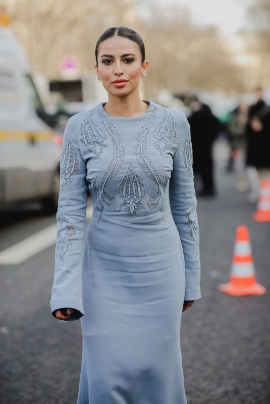 LAMA ALAKEEL Arrives at Elie Saab Spring/Summer 2024 Haute Couture Show in Paris 01/24/2024