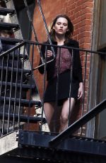 LANA ZAKOCELA Filming a Dior Commercial in New York 02/21/2024