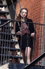 LANA ZAKOCELA Filming a Dior Commercial in New York 02/21/2024