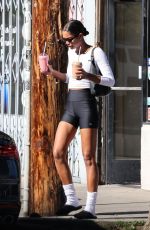 LAURA HARRIER Leaves Friday Morning Pilates Class in Los Angeles 02/02/2024