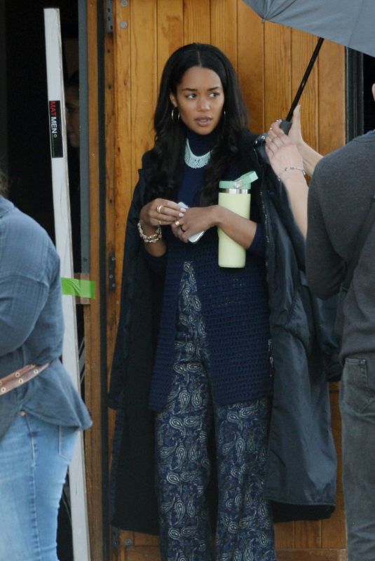 LAURA HARRIER on the Set of Michael Jackson Biopic in Los Angeles 02/23/2024