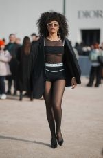LEILA DEPINA Leaves Christian Dior F/W 2024 Show at Paris Fashion Week 02/27/2024