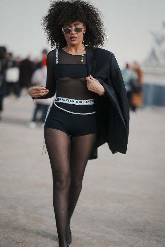 LEILA DEPINA Leaves Christian Dior F/W 2024 Show at Paris Fashion Week 02/27/2024