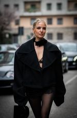 LEONIE HANNE Arrives at Dolce & Gabbana Fashion Show at Milan Fashion Week 02/24/2024