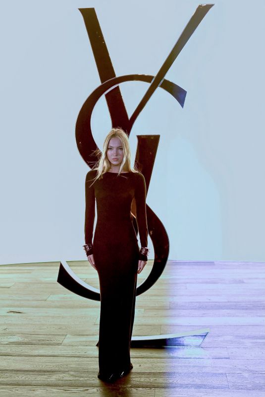 LILA GRACE MOSS at Saint Laurent Womenswear Fall/Winter 2024-2025 Show at Paris Fashion Week 02/27/2024