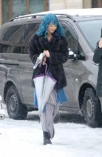 LILLY KRUG on the Set of April X in Bucharest 02/01/2024