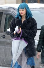 LILLY KRUG on the Set of April X in Bucharest 02/01/2024