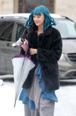 LILLY KRUG on the Set of April X in Bucharest 02/01/2024