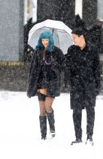 LILLY KRUG on the Set of April X in Bucharest 02/02/2024