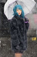 LILLY KRUG on the Set of April X in Bucharest 02/02/2024
