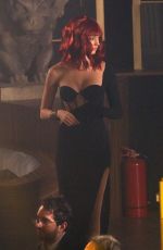 LILLY KRUG on theSet of April X in Bucharest 02/13/2024