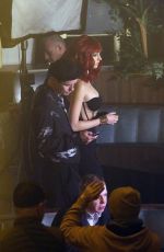 LILLY KRUG on theSet of April X in Bucharest 02/13/2024