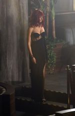 LILLY KRUG on theSet of April X in Bucharest 02/13/2024