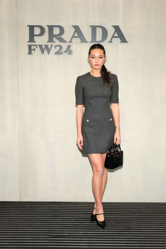 LILY CHEE at Prada Fall/winter 2024 Womenswear Fashion Show at Milan Fashion Week 02/22/2024