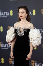LILY COLLINS at EE Bafta Film Awards 2024 in London 02/18/2024
