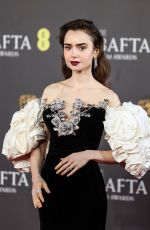LILY COLLINS at EE Bafta Film Awards 2024 in London 02/18/2024