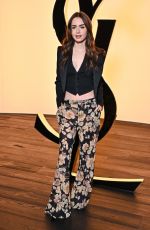 LILY COLLINS at YSL Fashion Show at Paris Fashion Week 02/27/2024